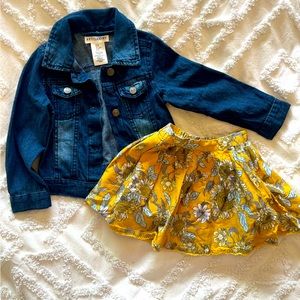 2T Jean jacket and skirt set
